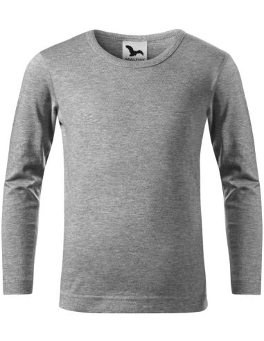 Tričko detské Fit-T LS 121 tmavosivý melír