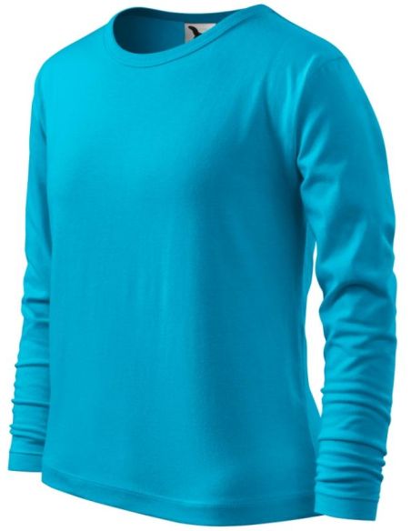 Tričko detské Fit-T LS 121 tyrkysová