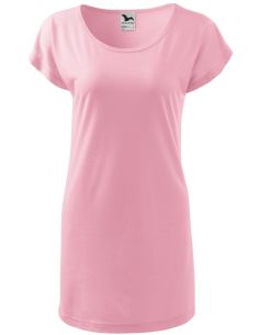 Tričko/šaty dámske Love 123 ružová 2
