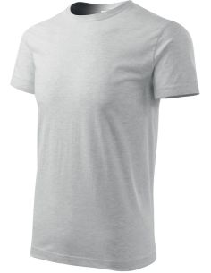 Tričko pánske Basic 129 svetlosivý melír