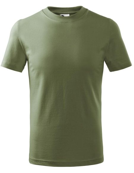 Tričko detské Basic 138 khaki