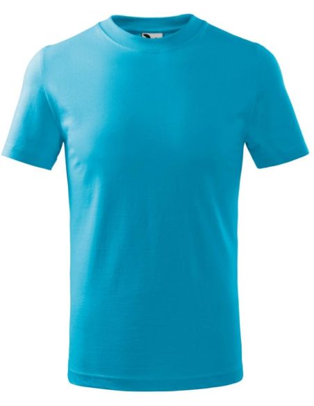 Tričko detské Basic 138 tyrkysová