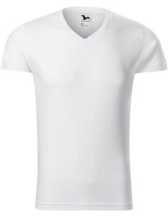 Tričko pánske Slim Fit V-neck 146 biela 2