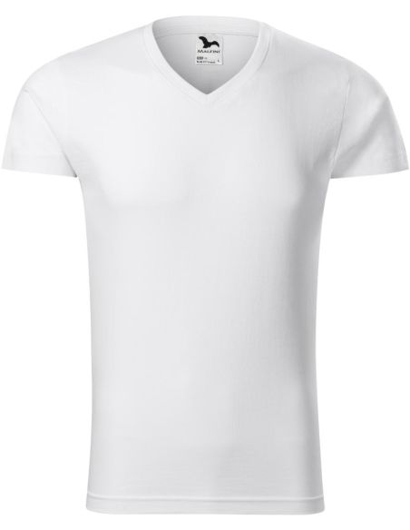Tričko pánske Slim Fit V-neck 146 biela