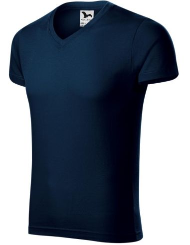 Tričko pánske Slim Fit V-neck 146 tmavomodrá