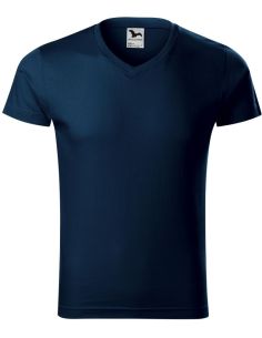 Tričko pánske Slim Fit V-neck 146 tmavomodrá 2