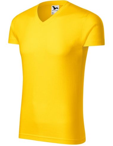 Tričko pánske Slim Fit V-neck 146 žltá