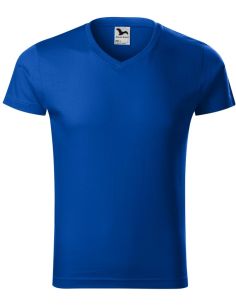 Tričko pánske Slim Fit V-neck 146 kráľovská modrá 2