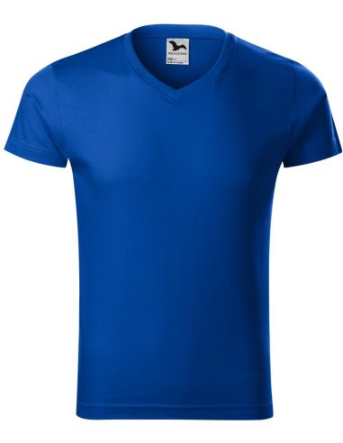 Tričko pánske Slim Fit V-neck 146 kráľovská modrá