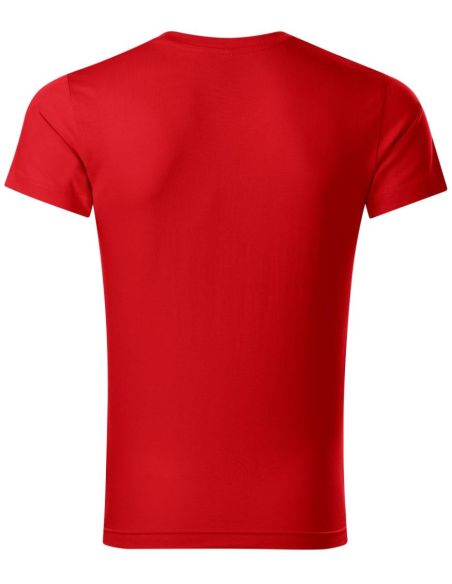 Tričko pánske Slim Fit V-neck 146 červená
