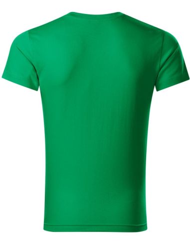 Tričko pánske Slim Fit V-neck 146 trávová zelená