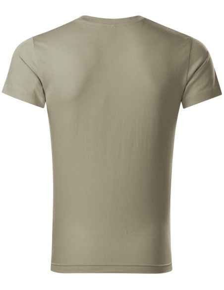 Tričko pánske Slim Fit V-neck 146 svetlá khaki