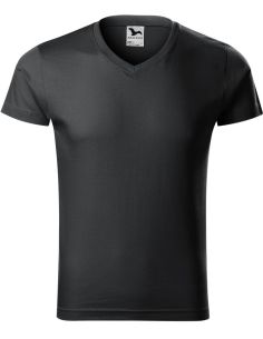 Tričko pánske Slim Fit V-neck 146 ebony gray 2