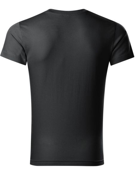 Tričko pánske Slim Fit V-neck 146 ebony gray