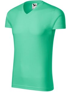 Tričko pánske Slim Fit V-neck 146 mätová
