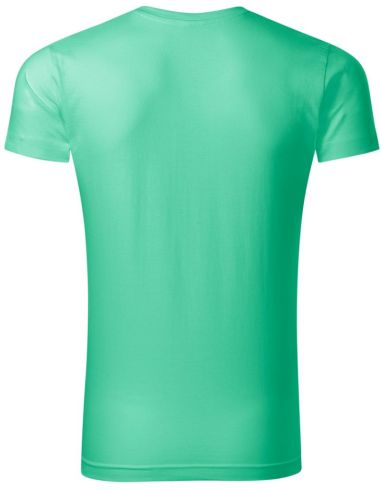 Tričko pánske Slim Fit V-neck 146 mätová
