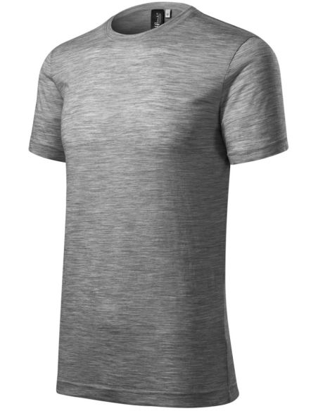 Tričko pánske Merino Rise 157 tmavosivý melír