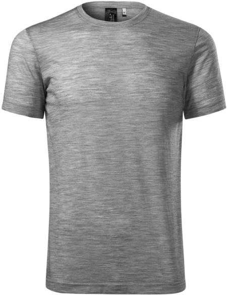Tričko pánske Merino Rise 157 tmavosivý melír