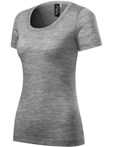 Tričko dámske Merino Rise 158 tmavosivý melír