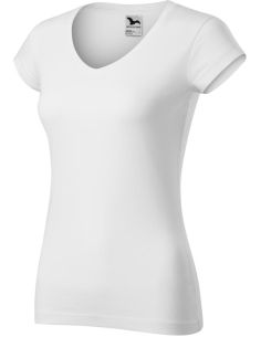 Tričko dámske Fit V-neck 162 biela