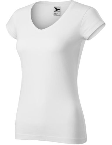 Tričko dámske Fit V-neck 162 biela