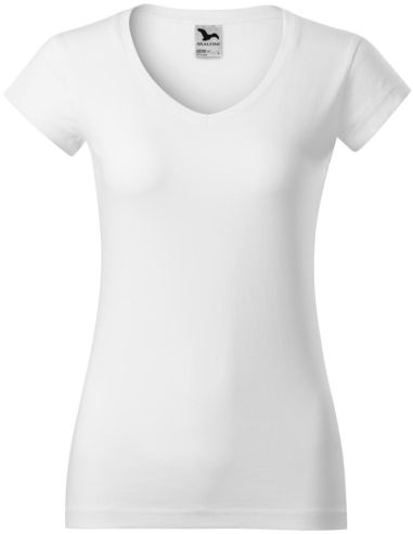 Tričko dámske Fit V-neck 162 biela
