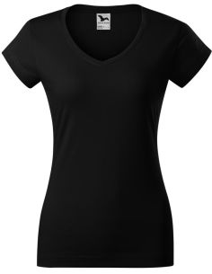 Tričko dámske Fit V-neck 162 čierna 2
