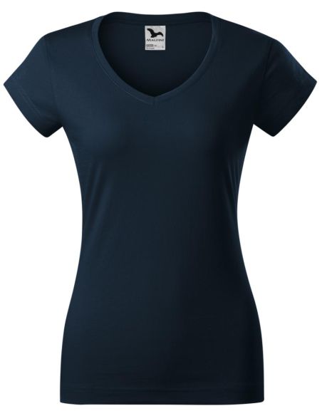 Tričko dámske Fit V-neck 162 tmavomodrá