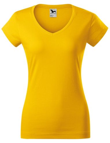 Tričko dámske Fit V-neck 162 žltá