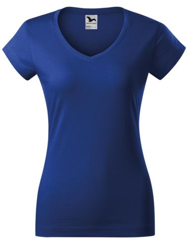 Tričko dámske Fit V-neck 162 kráľovská modrá