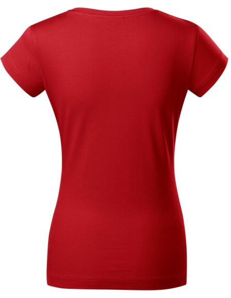 Tričko dámske Fit V-neck 162 červená