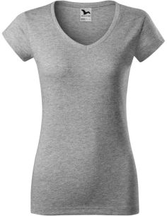 Tričko dámske Fit V-neck 162 tmavosivý melír 2