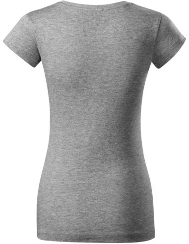 Tričko dámske Fit V-neck 162 tmavosivý melír