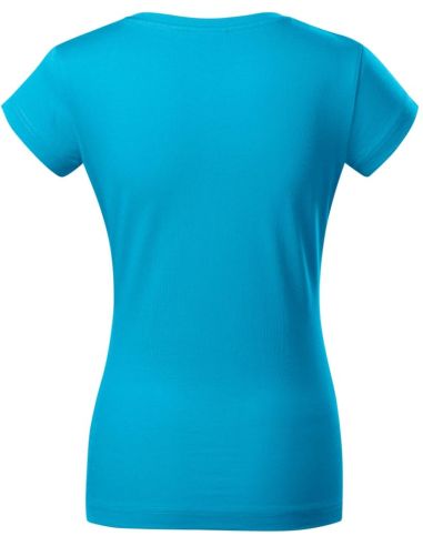 Tričko dámske Fit V-neck 162 tyrkysová