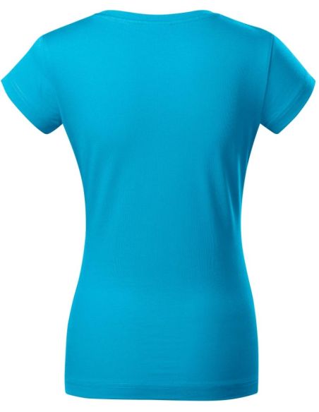 Tričko dámske Fit V-neck 162 tyrkysová