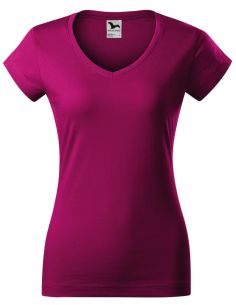 Tričko dámske Fit V-neck 162 fuchsia red 2