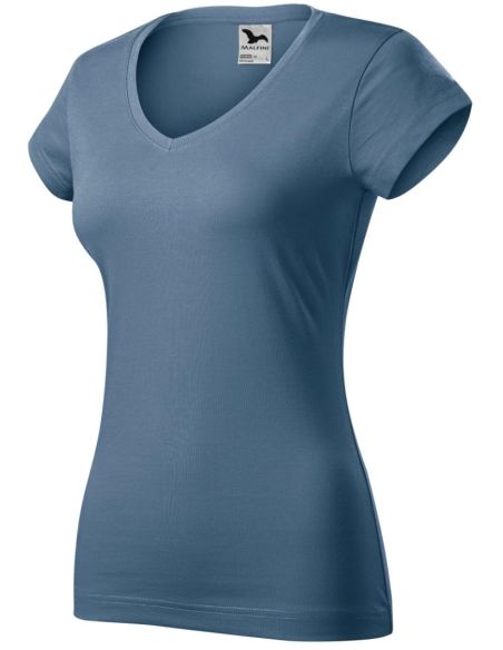 Tričko dámske Fit V-neck 162 denim
