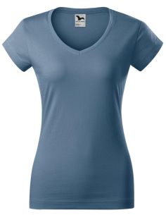 Tričko dámske Fit V-neck 162 denim 2