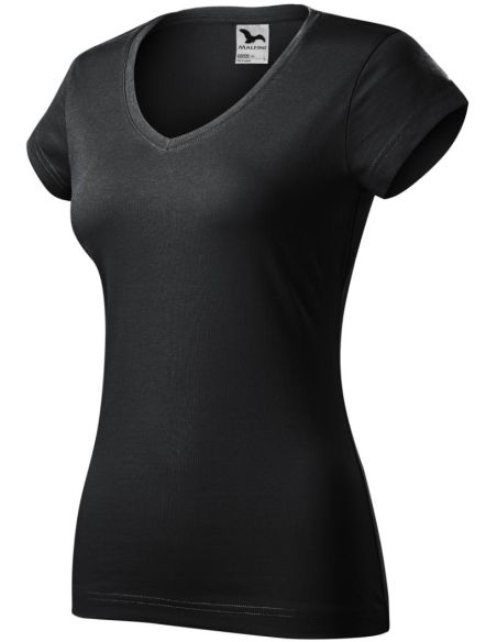 Tričko dámske Fit V-neck 162 ebony gray