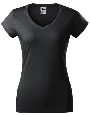 Tričko dámske Fit V-neck 162 ebony gray