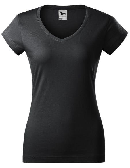 Tričko dámske Fit V-neck 162 ebony gray