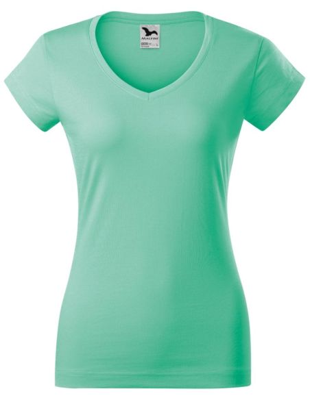 Tričko dámske Fit V-neck 162 mätová