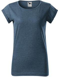 Tričko dámske Fusion 164 tmavý denim melír 2