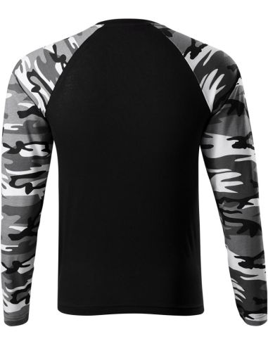 Tričko unisex Camouflage LS 166 camouflage gray