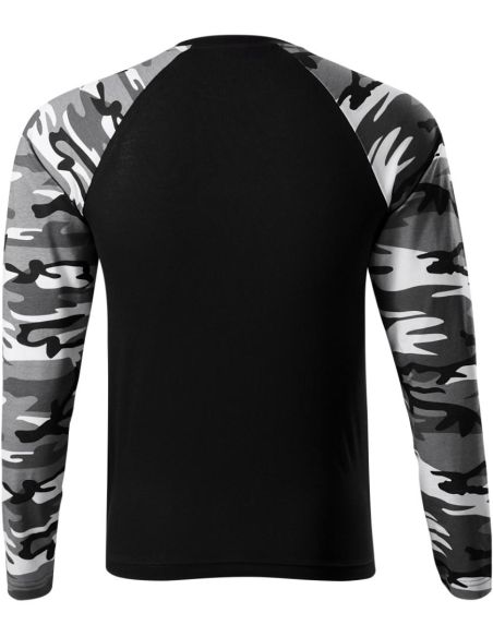 Tričko unisex Camouflage LS 166 camouflage gray