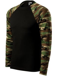 Tričko unisex Camouflage LS 166 camouflage brown