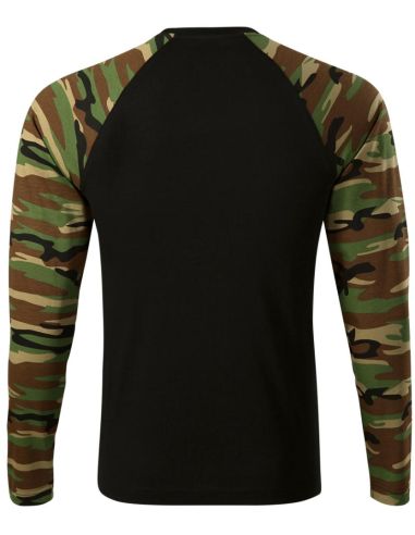 Tričko unisex Camouflage LS 166 camouflage brown