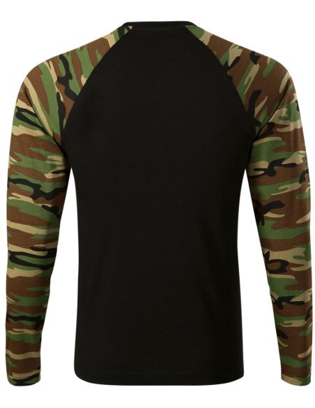 Tričko unisex Camouflage LS 166 camouflage brown