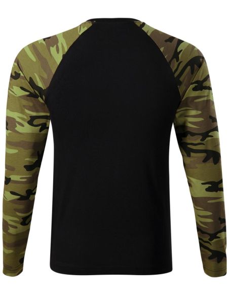 Tričko unisex Camouflage LS 166 camouflage green