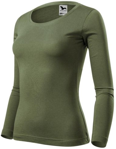 Tričko dámske Fit-T LS 169 khaki